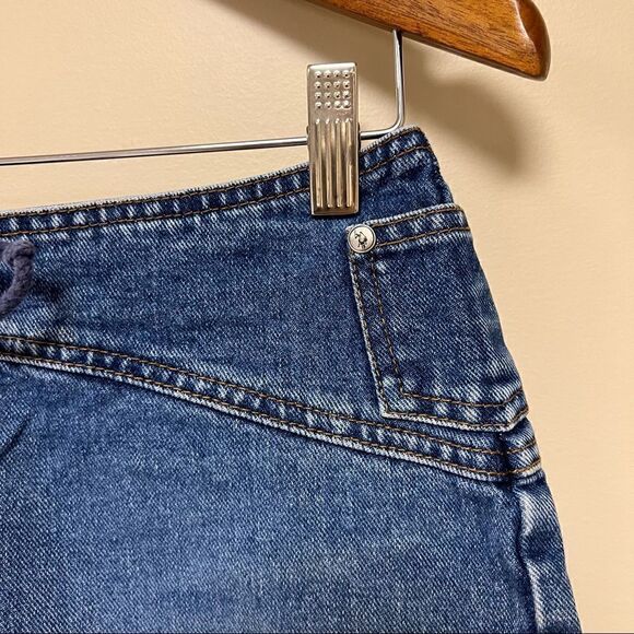 - US Polo Assoc vintage jean shorts tie front Y2K Size 11/12 - Picture 4 of 6